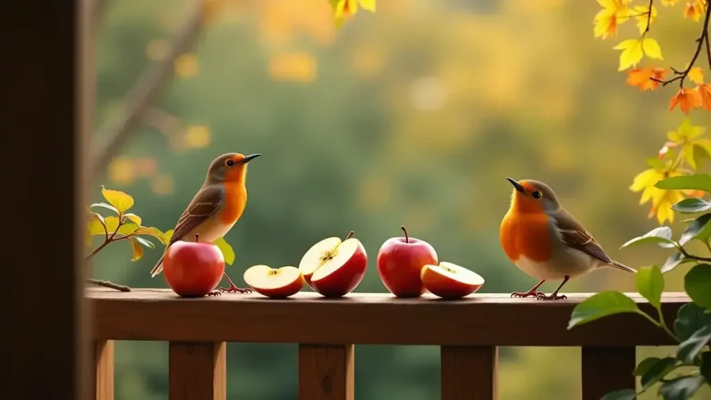 Seit ich diese Frucht auf meinen Balkon lege, sind die Rotkehlchen doppelt so zahlreich